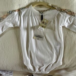 NWT Burberry white onesie 18months
